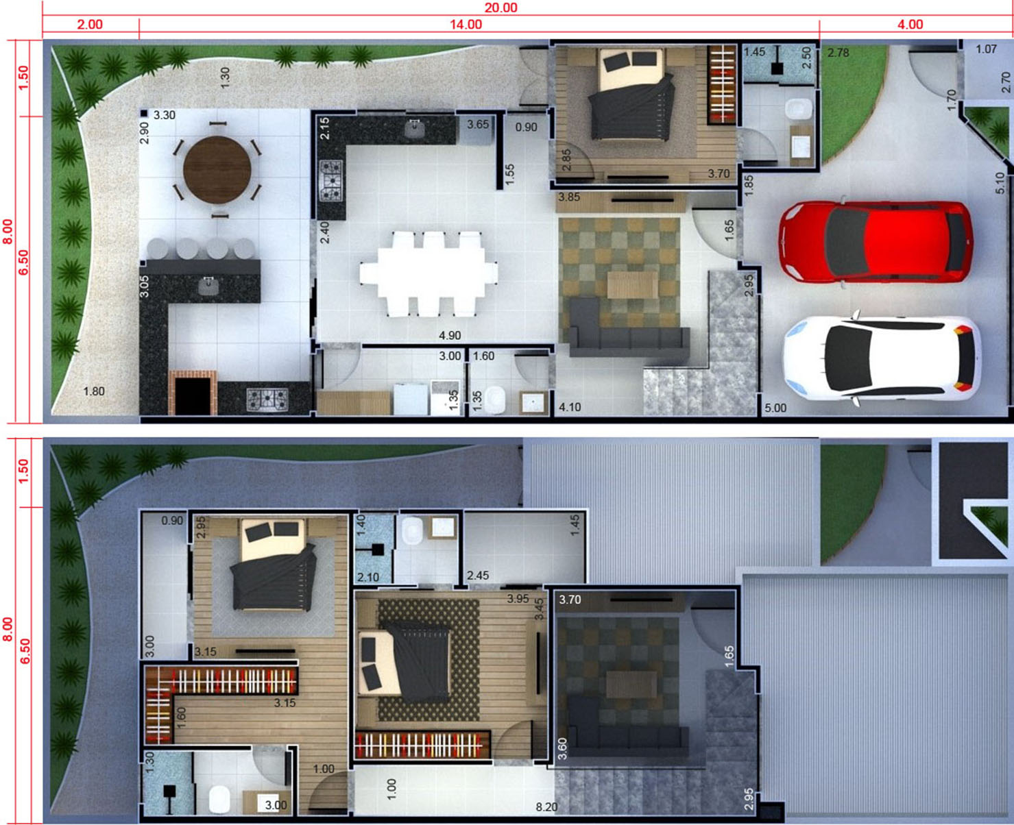 Plano de casa con gastronomía - Planos de Casas, Modelos de Casas e