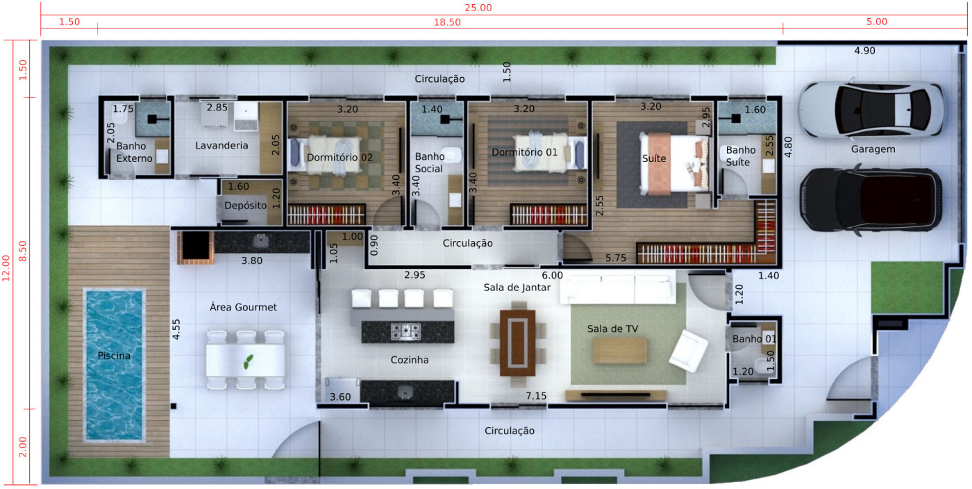 Plano de la casa de esquina con puerta - Planos de Casas, Modelos de Casas  e Mansiones e Fachadas de Casas