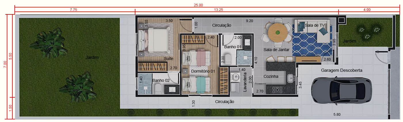 Casa de 67m² y suite7x25