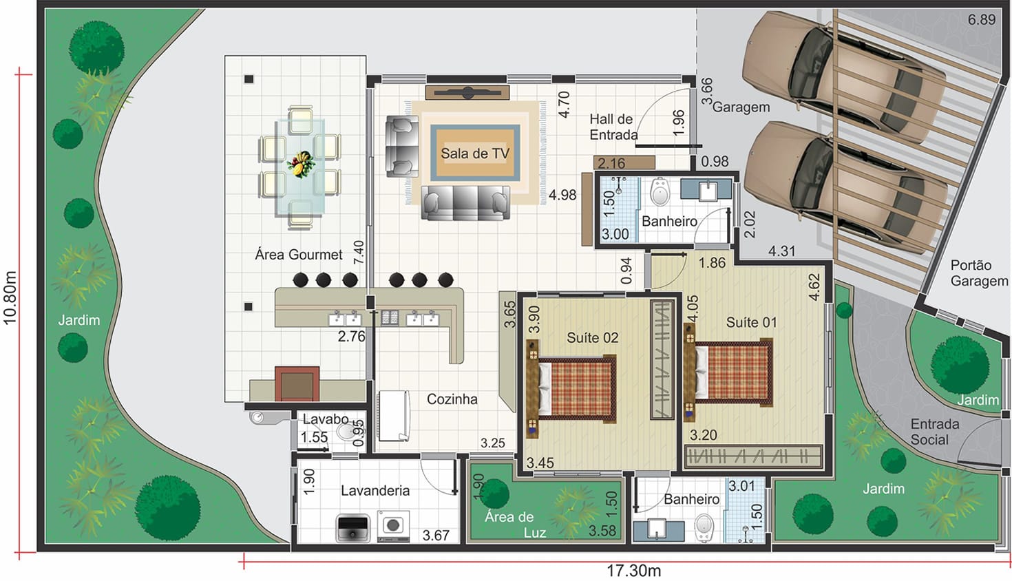 Casa moderna con el espacio gourmet12,50x25